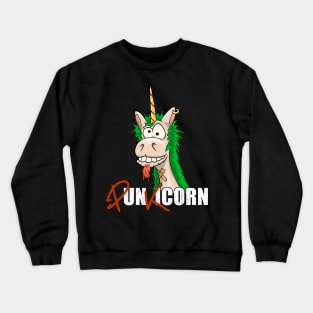 Punkicorn Funny Punk Style Mohawk Unicorn Punkrock Crewneck Sweatshirt